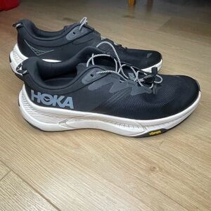 Hoka Black and White Lightweight Running Shoes